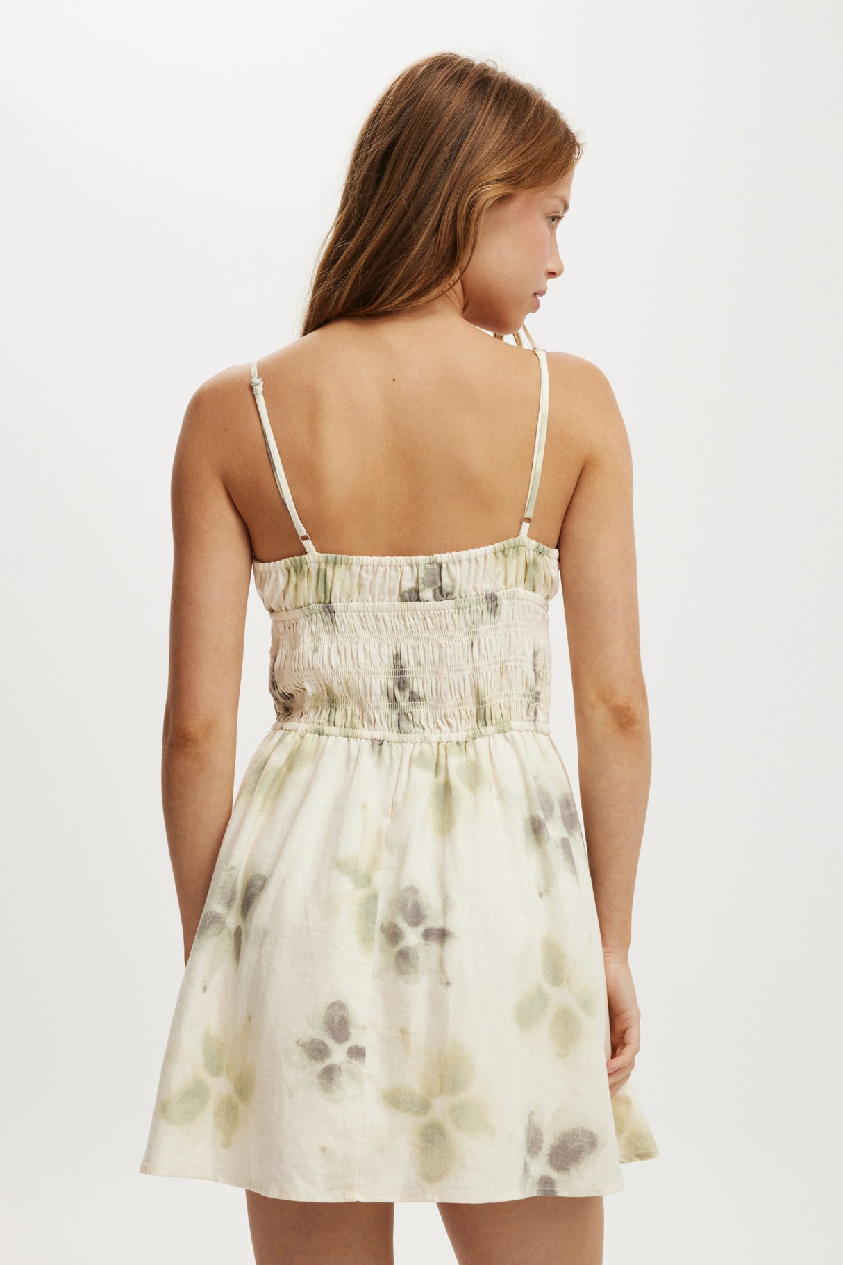 Cotton On Women's Haven Strappy Mini Dress - Floral Watercolour Gardenia