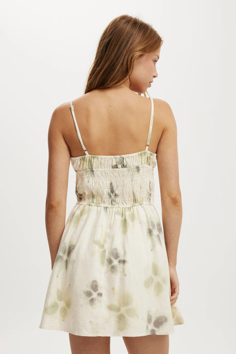 Cotton On Women's Haven Strappy Mini Dress - Floral Watercolour Gardenia