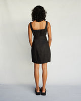 Amelius Silas Linen Mini Dress - Black