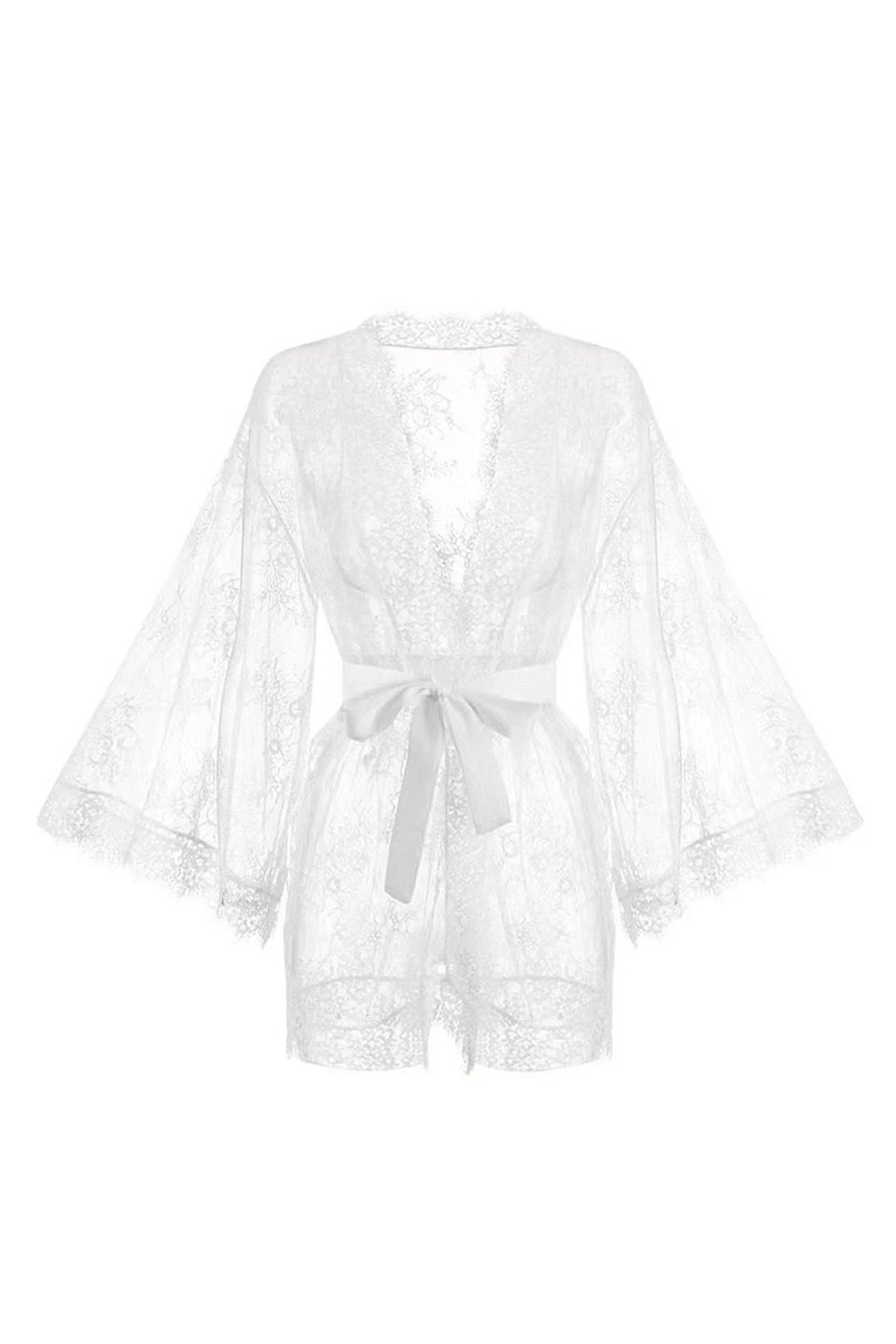 Dear Eve Lingerie Solène Lace Wrap - White