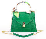 Bosccolo Handbag - Green Croco
