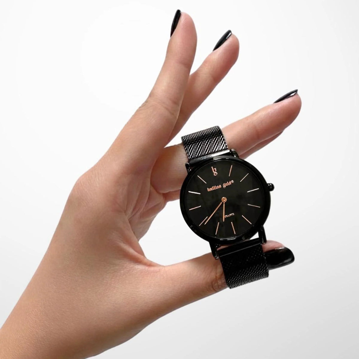 Bullion Gold Bullion Gold Timeless Dream Watch - Black and Rose Gold