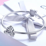 Solid 925 Sterling Silver Royal Pumpkin Carriage CZ Charm