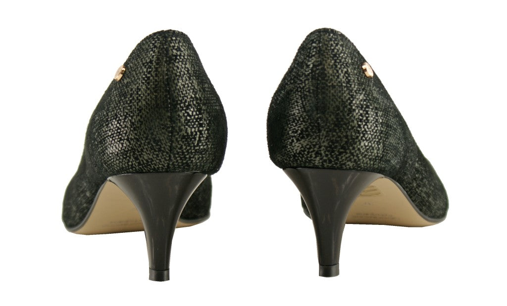 Bosccolo Womens Spike Heels Linen - Dark Green