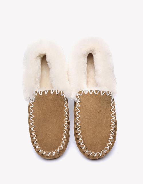 Popo Cow Suede Moccasin in Chestnut