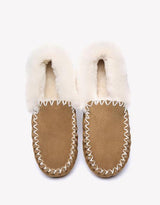 Popo Cow Suede Moccasin in Chestnut