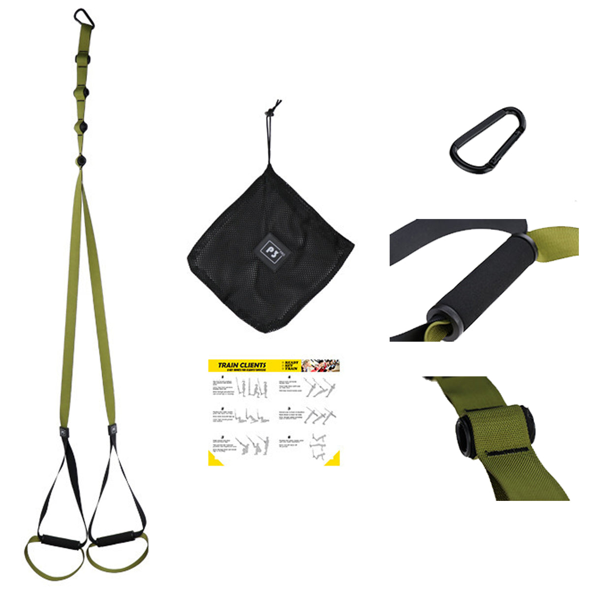 Resistance Trainer Band Set Muscle Training Suspension Band Belt Boxing Pilates Home Gym Fitness P4 Pro