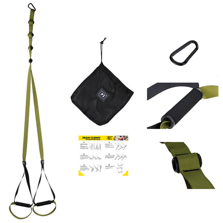 Resistance Trainer Band Set Muscle Training Suspension Band Belt Boxing Pilates Home Gym Fitness P4 Pro