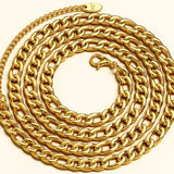 Bullion Gold Figaro Chain Link Gold Plated Necklace