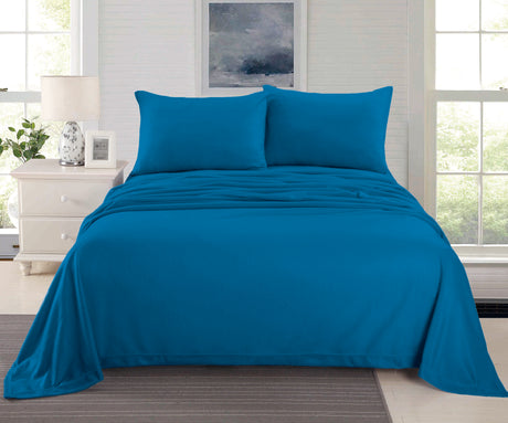 Cashmere Touch Flannelette Sheet Set -  Royal Blue