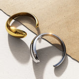 Bullion Gold Elan Irregular Open Claw White Gold Ring