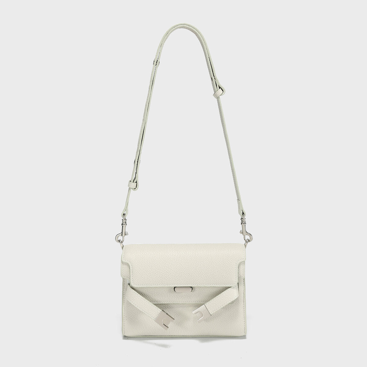 TOGO Leather Flap Crossbody Bag - Ivory