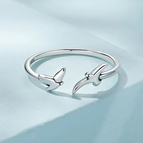 Adjustable Solid 925 Sterling Silver On The Blue Sky Ring