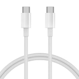 USB Type C to Type C Data Charge Cable Fast Charging 5A 100W USB-C White