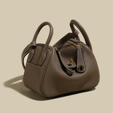 Classic Monte Convertible Leather Shoulder Bag - Taupe