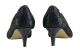Bosccolo Womens Spike Heels Linen - Navy Blue