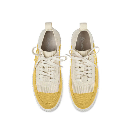 Chunky Platform Knit Sneakers - Yellow