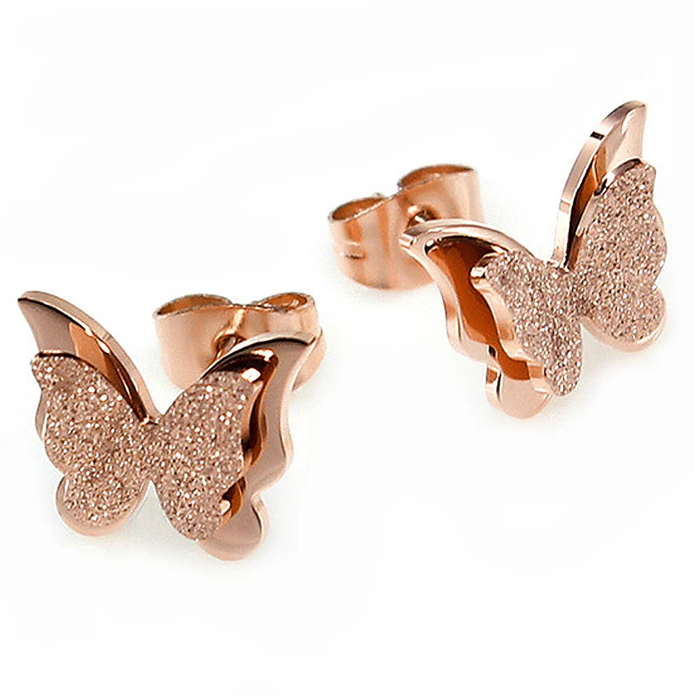 Bullion Gold Exquisite Butterfly Earrings
