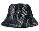 Cherry Red Corduroy Bucket - Black/White