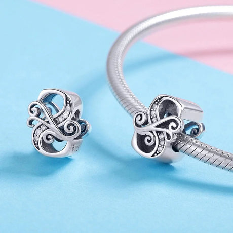 Solid 925 Sterling Silver Vintage Inspired Antique Alphabet Charm