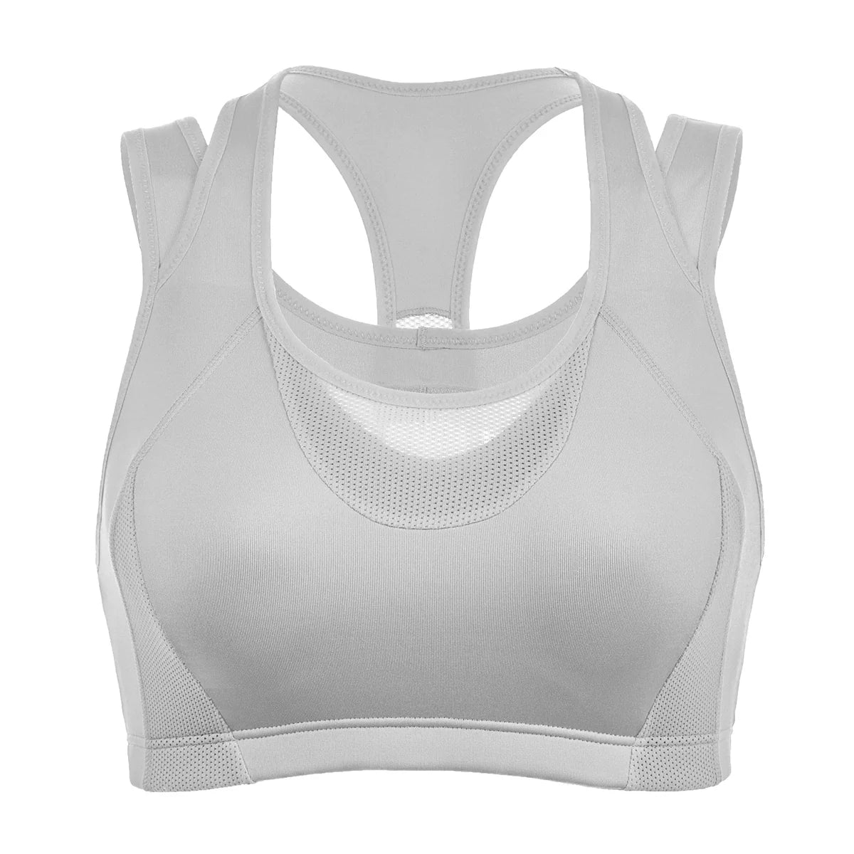 High Impact Full Support Wireless Running Bra - White