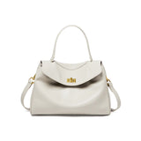 Nalandu Cloud Leather Satchel Bag - Ivory
