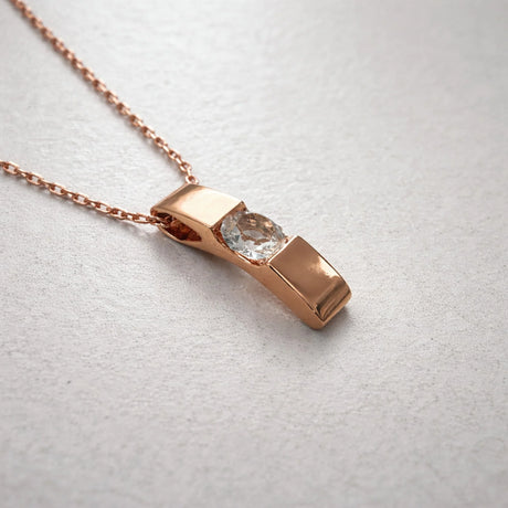 Krystal Couture Shine Bright Pendant Necklace in Rose Gold Embellished with SWAROVSKI Crystals