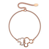 Boxed Rose Gold Mickey Bracelet and Necklace Set Embellished with SWAROVSKI® Crystals