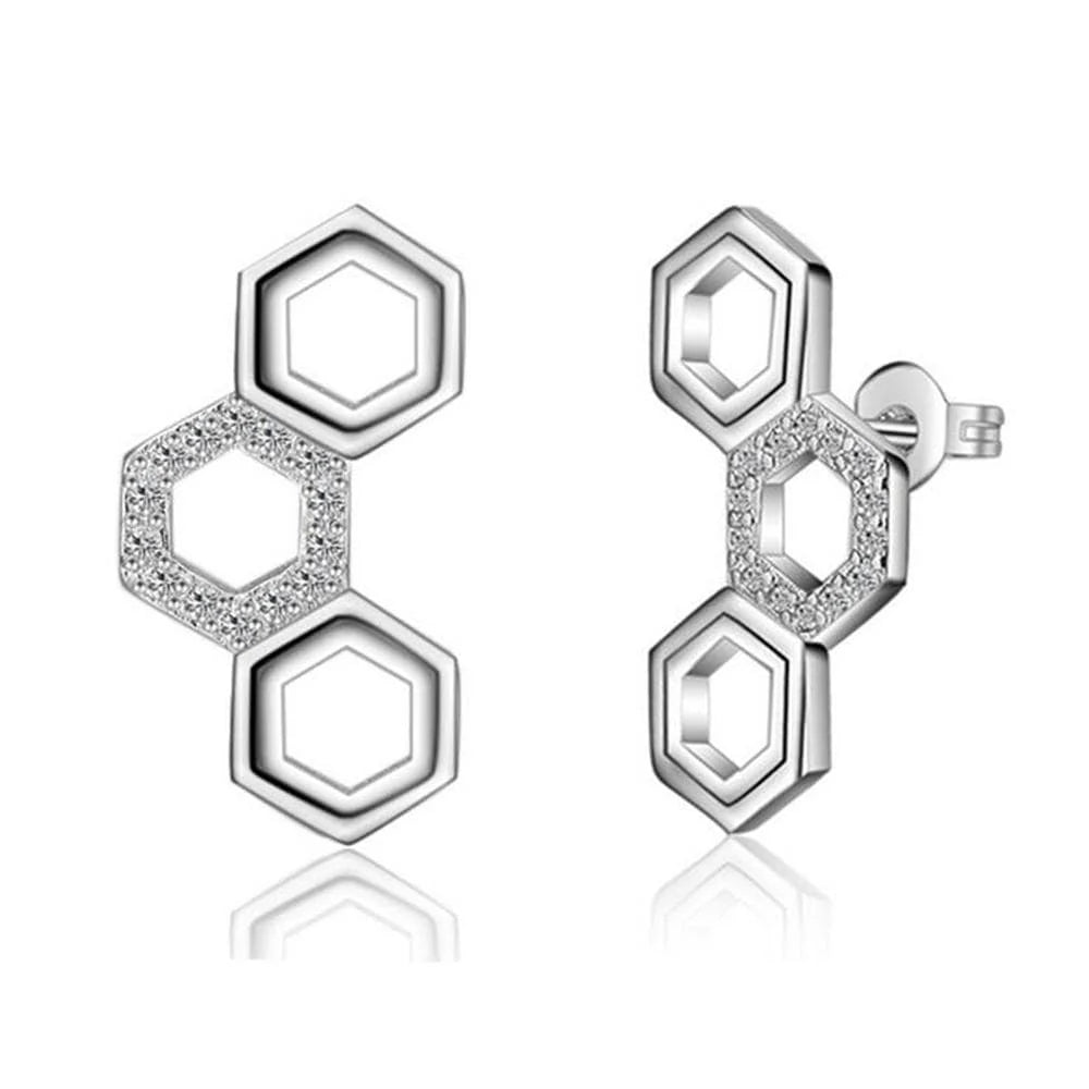 Bullion Gold Honeycomb Earrings