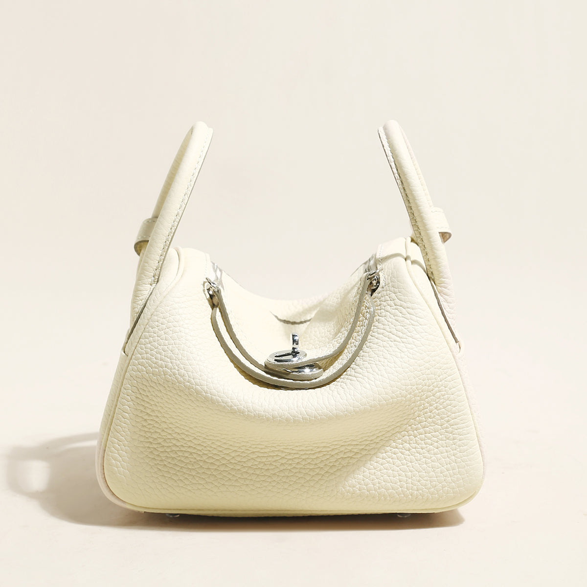 Solano Top-Grain TC Leather Shoulder Bag - Ivory