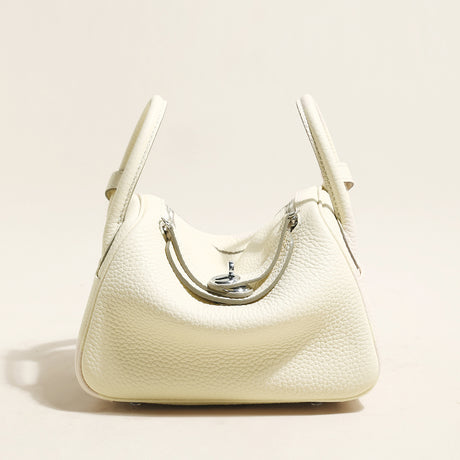 Solano Top-Grain TC Leather Shoulder Bag - Ivory