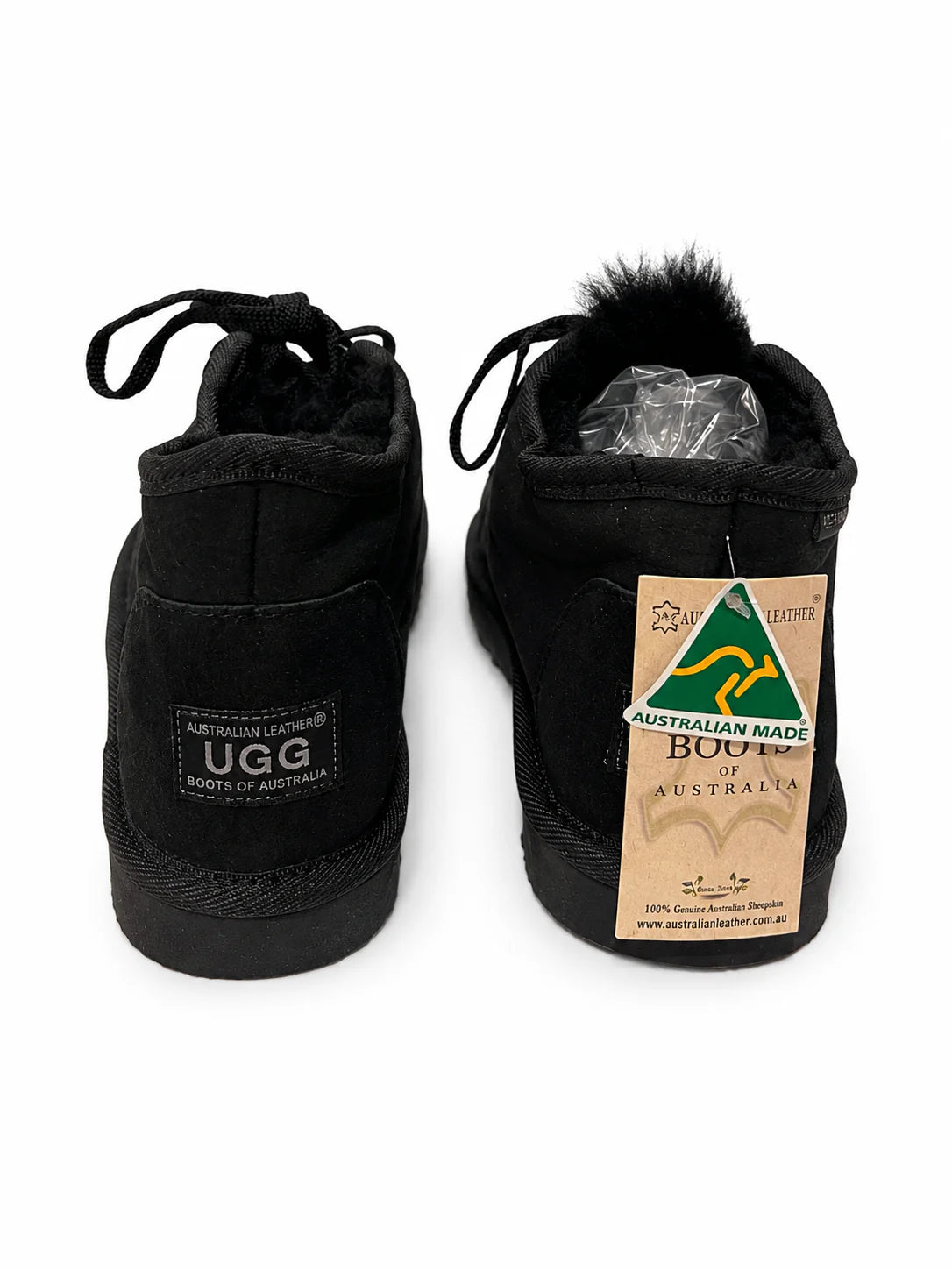 Australian Leather Ugg Boots - Black - AU7
