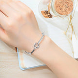 Bullion Gold Eunice Bracelet in White Gold