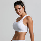 Quick Dry High Impact Padded Wireless Sports Bra - White