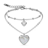Bullion Gold River's Heart Bracelet in High Polished Stainless Steel