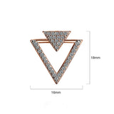 Bullion Gold Inverted Pyramid Stud Earrings Rose Gold