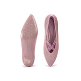 Countess Cross-Strap Kitten Heels - Pink