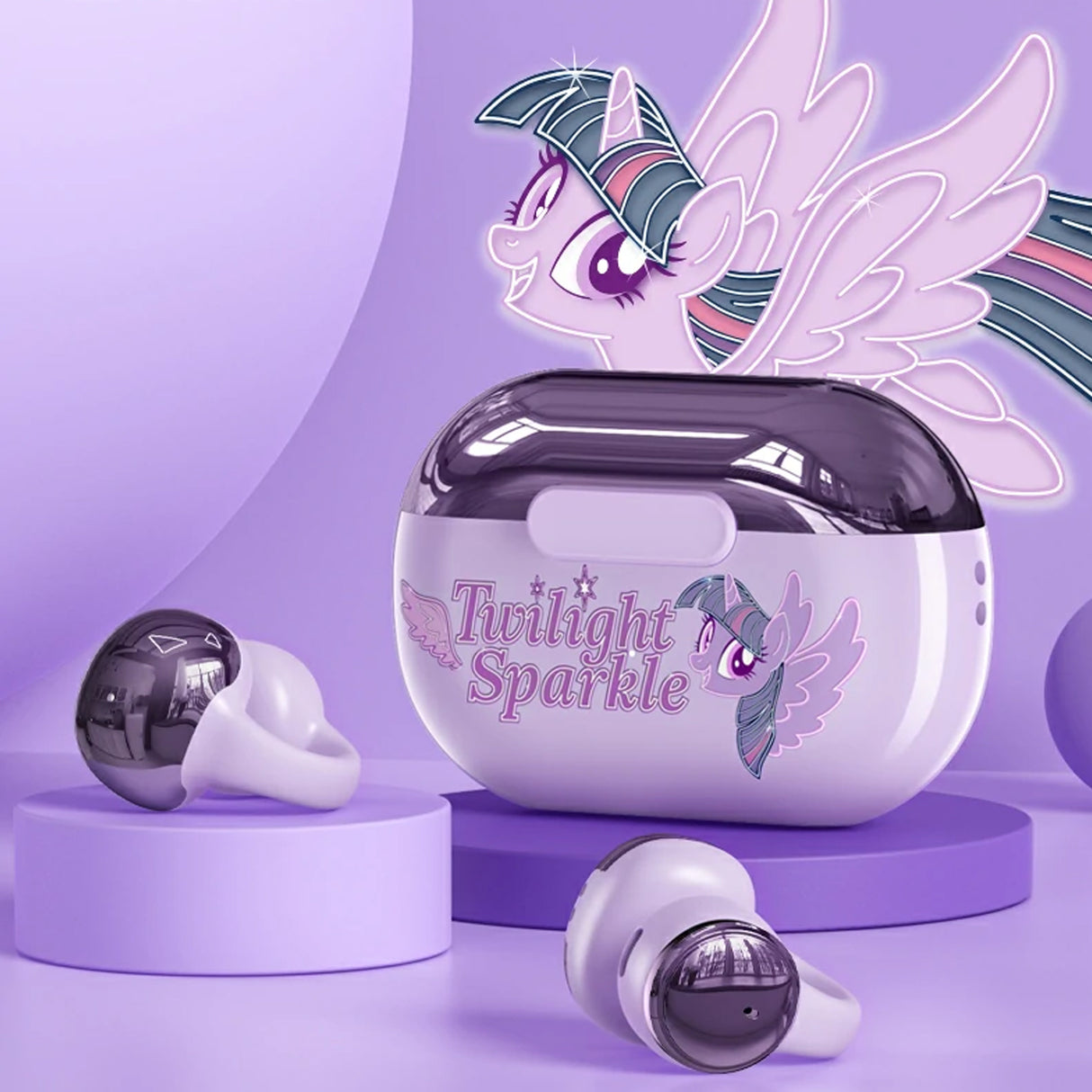 My Little Pony Bluetooth Earbud Headphones Neon Series MLP-T02 - Purple