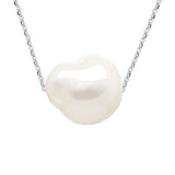 Necklace Baroque Baroque Freshwater Pearl White White Gold