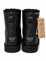 Australian Leather Ugg Mini Leather Black - AU13