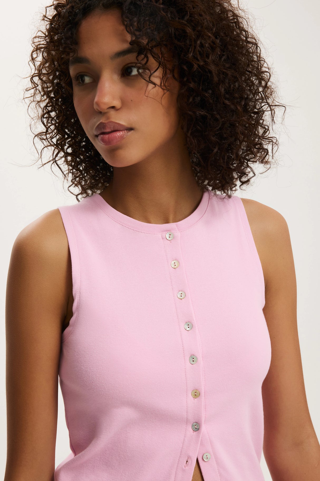 Cotton On Women's Bailey Button Detail Vest - Lavendula