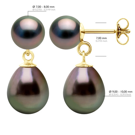 Double Earrings - Longueur 42 cm