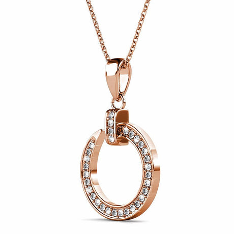 Boxed Dazzling Paradigm in Circle Rose Gold Set Embellished with SWAROVSKI® Crystals