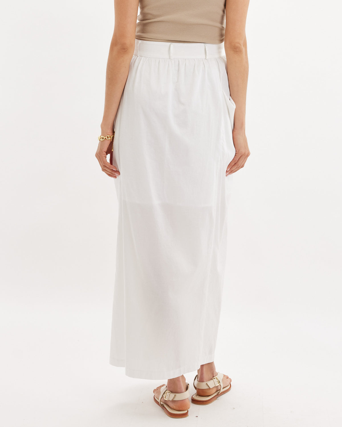 Amelius Nora Pocket Maxi Skirt - White