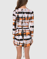 BY.DYLN Odette Skirt - Orange Print