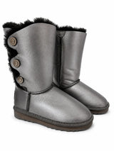 Australian Leather Ugg Classic Short Triple Button - Metallic Gunmetal - AU4