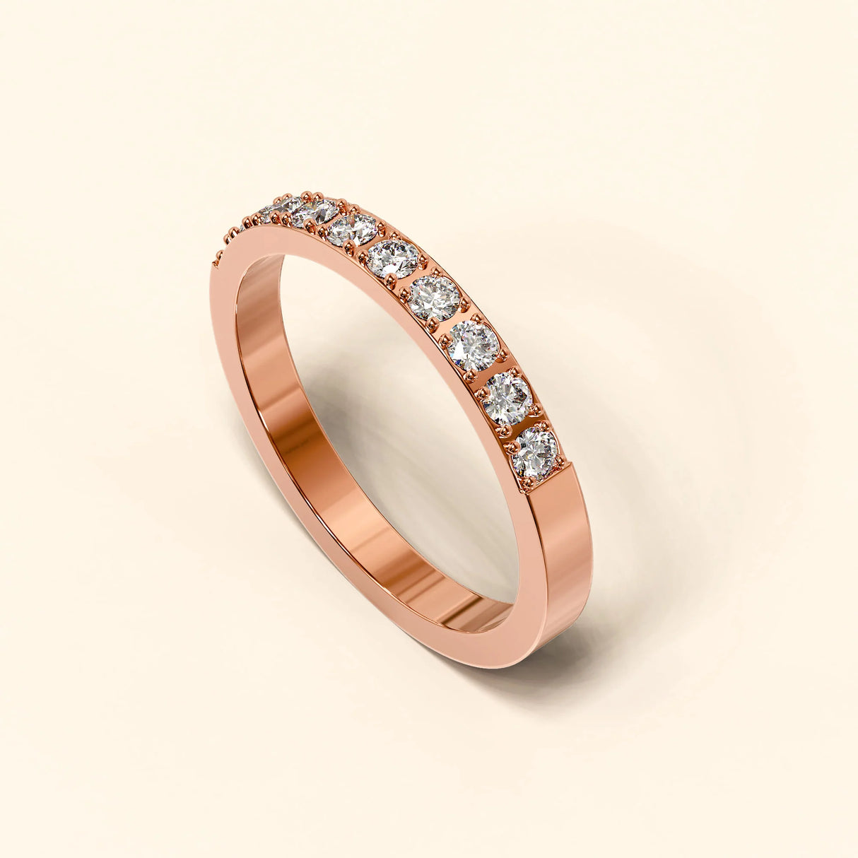 Bullion Gold Ceilia Half Eternity Rose Gold Ring