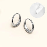 Bullion Gold Ciara Chic Graduated Hoop Earrings White Gold