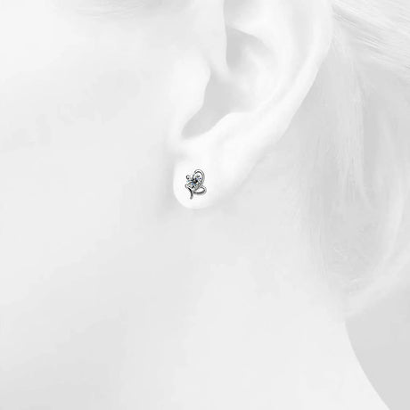 Solid 925 Sterling Silver Loved One Diamonelle Earrings