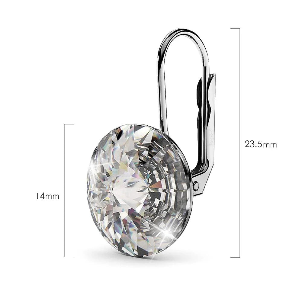 Krystal Couture Diana White Gold Crystal Drop Earrings